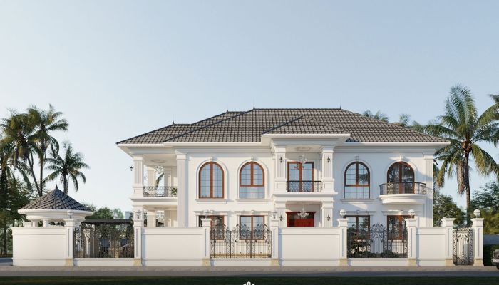 Mẫu biệt thự phong cách tân cổ điển Pháp