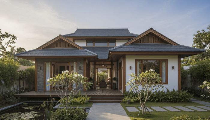 Mẫu biệt thự 2 tầng mái Nhật