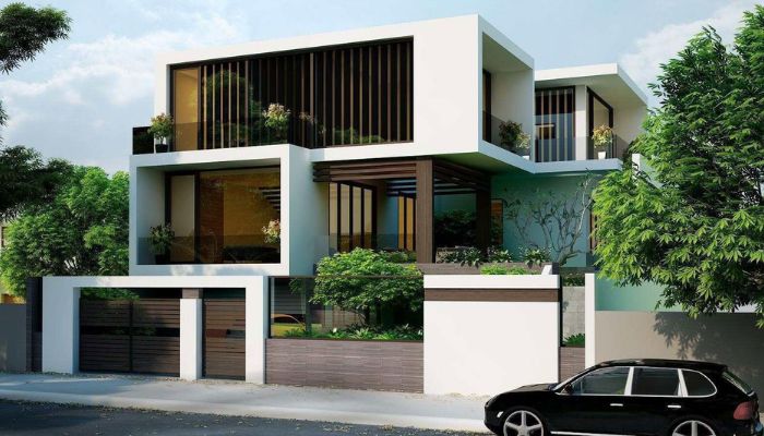 Mẫu biệt thự 3 tầng kết hợp không gian xanh