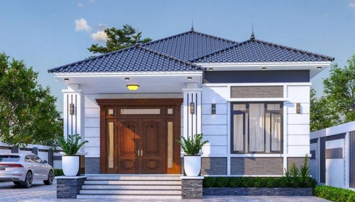 Mẫu nhà cấp 4 mái Thái 500 triệu